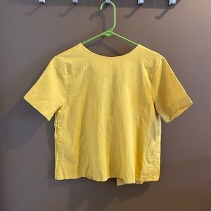 Yellow crop top open back